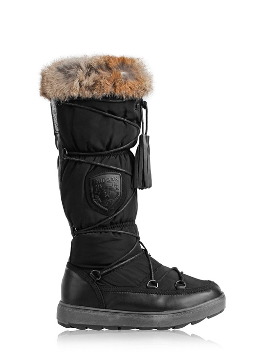 RUDSAK Shoes - RUDSAK Black Lace-Up Fur Cuff Snow Boot